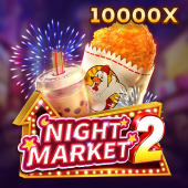 Night Market 2 hot slot icon with lantern-lit market stall and jackpot lantern artwork